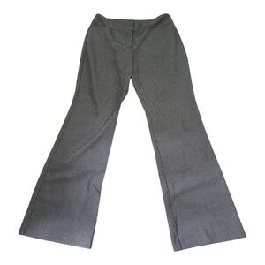 ann taylor white/black/grey checkered straight leg trousers
